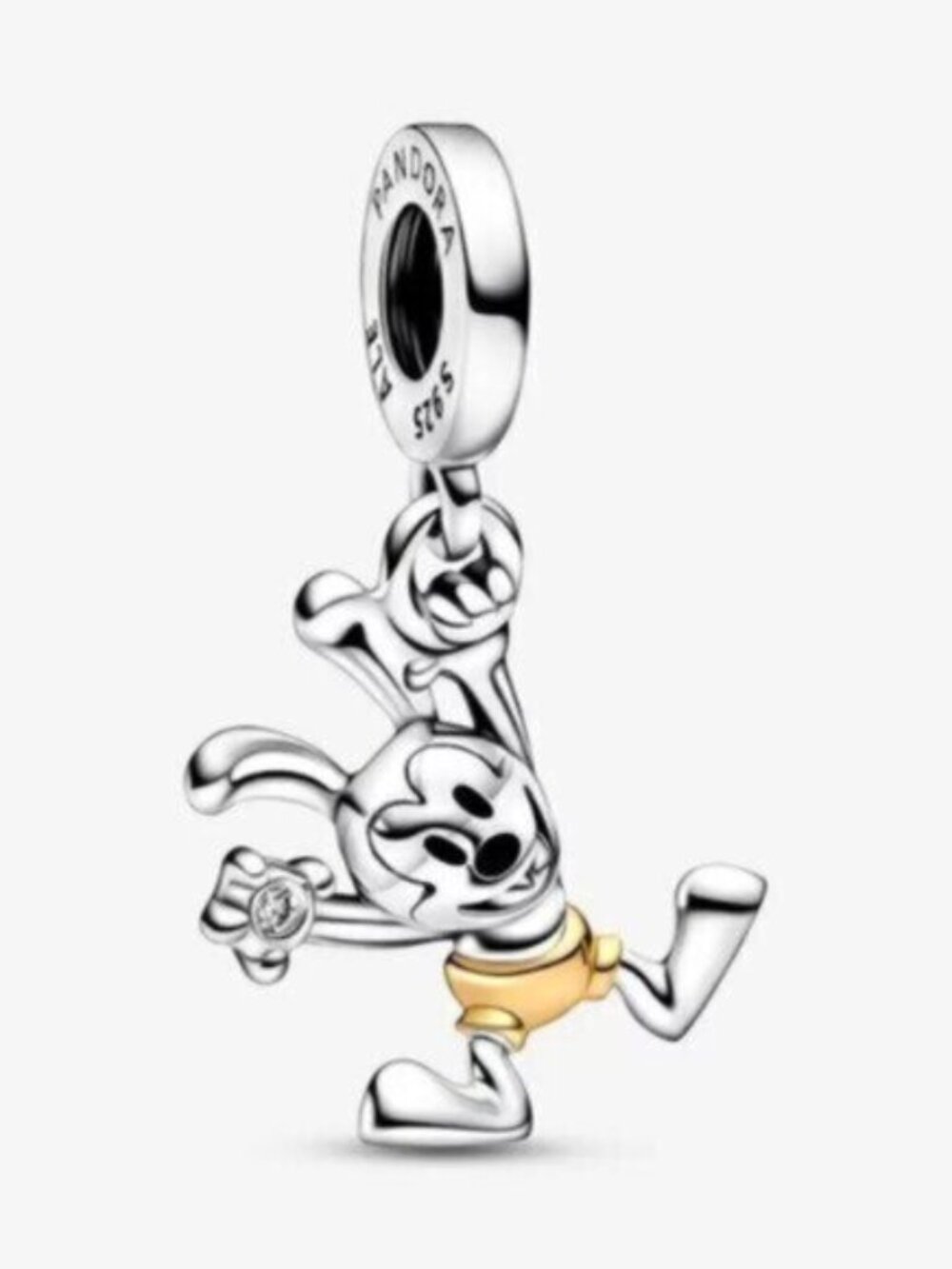 Pandora Silver and Gold Mickey Running Charm